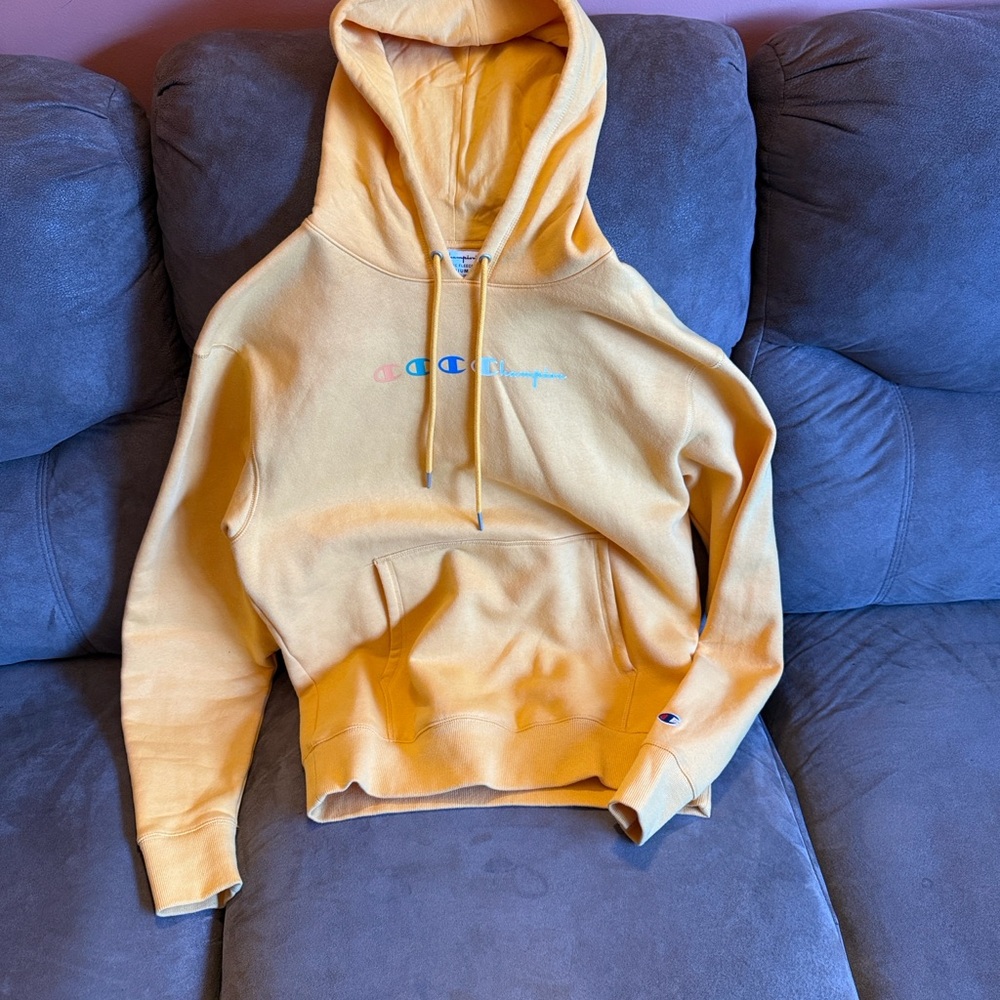 Champion Men's Vibrant Yellow Hoodie